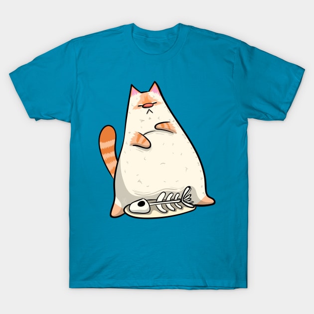 Red Point Siamese - Lazy Cat Design T-Shirt by KPrimeArt